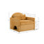 Fauteuil d'appoint surdimensionné en chenille de style moderne avec méridienne simple pour salon, chambre à coucher