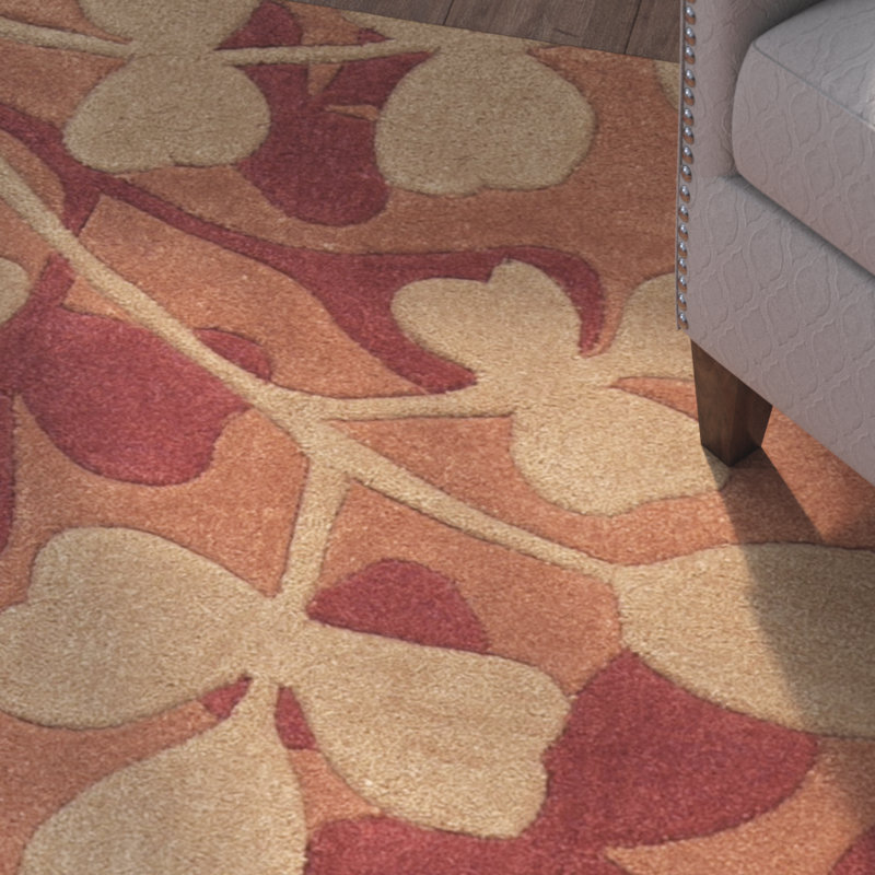 Desjambra Wool Floral Indoor Rug
