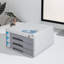 Rangement de bureau verrouillable, classeur à 3 tiroirs en alliage d'aluminium avec classeur à clés A4 pour bureau à domicile