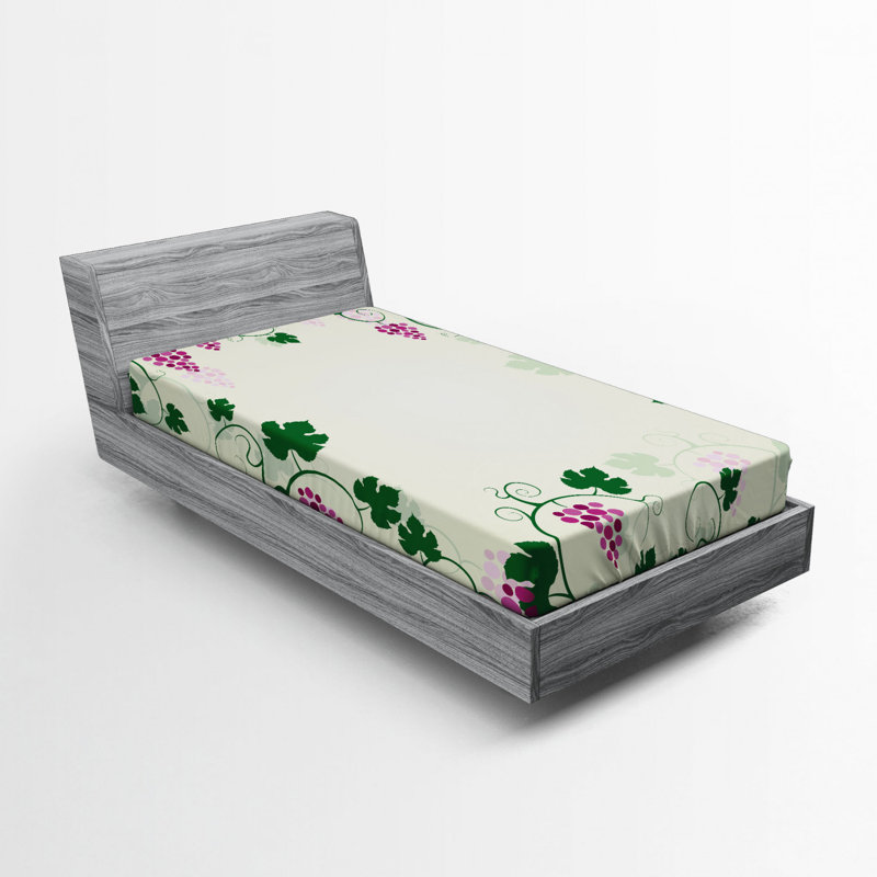 Microfiber Floral Fitted Sheet, Twin XL Fitted Sheet