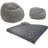CordaRoy's Faux Fur Convertible Bean Bag Chair-87325621-87284164