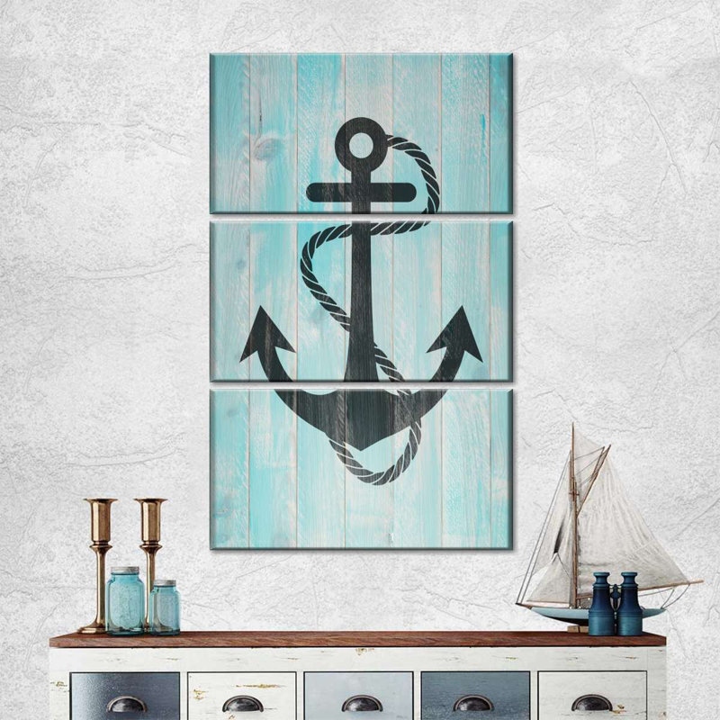 Impression nautique sur toile signe nautique, H 24 po x l 38 po x P 1,25 po