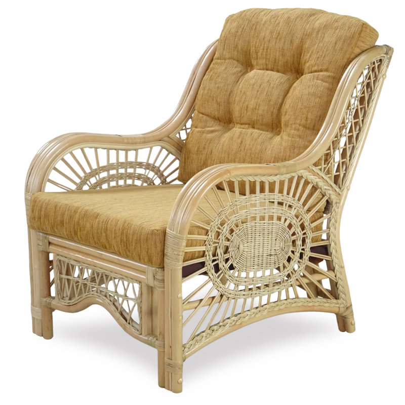 Fauteuil capitonné de 28 po de largeur, Jaune