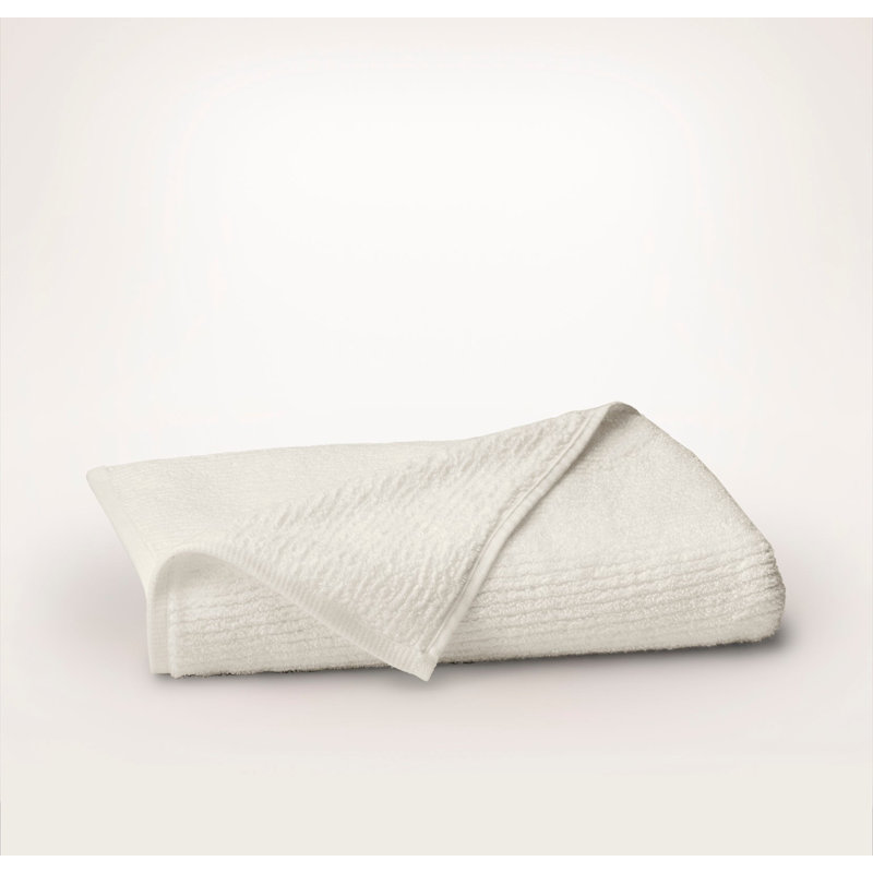 Turkish Ribbed Ribbed Bath Towel, Cream