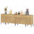 Aadham 94.5" Wooden Sideboard With Reeded Design, 4-In-1 Modern Credenza With Charging Station For Kitchen, Dining Room-1533711332