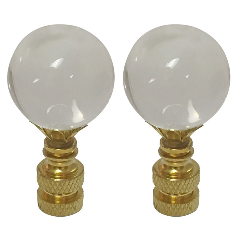 Ball K9 Crystal Lamp Finial, 2.62" H x 1" W x 1" D