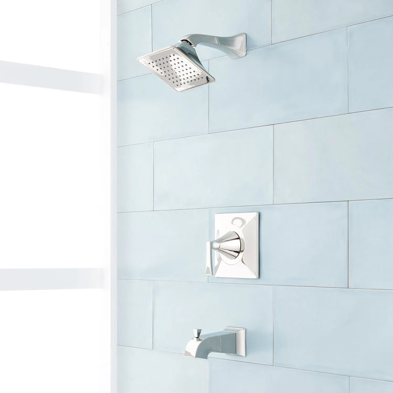 Vilamonte Pressure Balance Tub and Shower Set, Polished Nickel