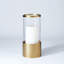 Plaid Etched Glass Hurricane-Antique Brass