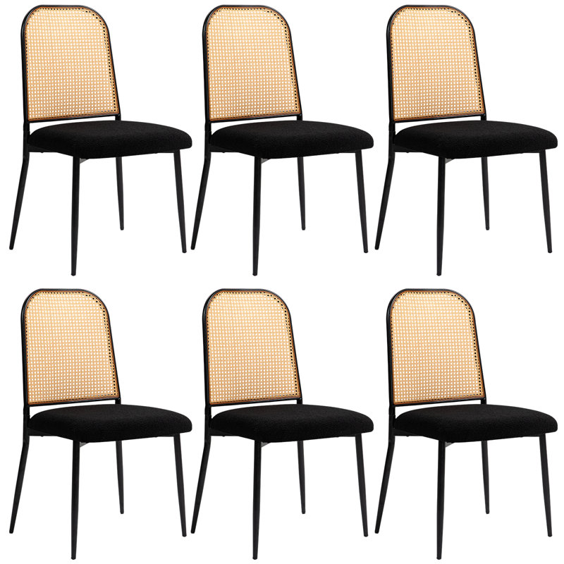 Chaise d'appoint en métal Calis, Noir