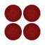 Christmas Berries Vegan Leather Round Pebble Placemat-535729856