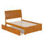 Lit double à panneau en bois massif avec lit gigogne Nystead de Charlton Home®-2001697945
