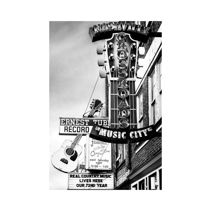 Nashville Music City by Susanne Kremer - Print on Canvas, Wrapped Canvas, 66.04cm H x 45.72cm W x 3.81cm D