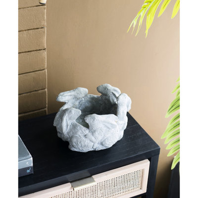 5 pots à fleurs, en forme de ciment, 10 x 8 x 6,5 po, gris, convenant à la présentation de superbes fleurs fabriquées, pour un décor joyeux dans votre maison