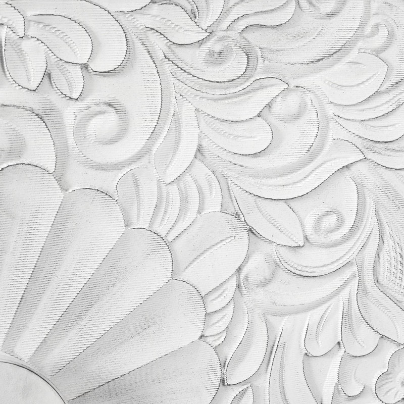 Grande armoire de rangement Carved, Noir / blanc