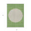 Tapis intérieur lavable rayé vert 10 pi x 14 pi