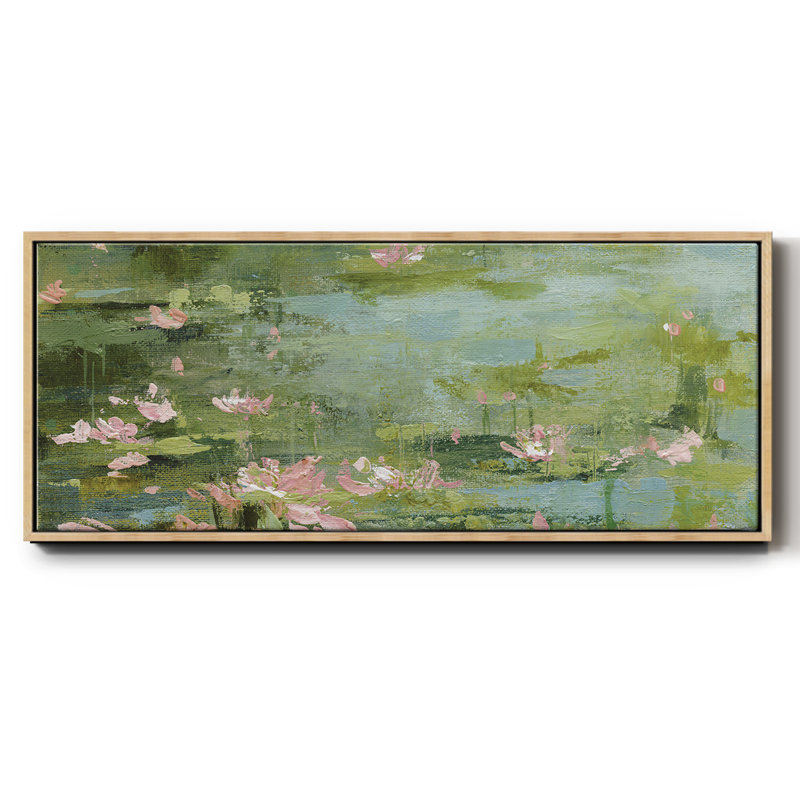 Celadon- Framed Canvas, 24" H x 60" W