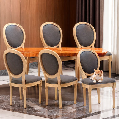 French Style Vintage Solid Back Dining Chair