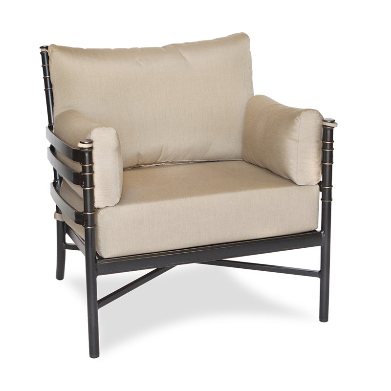 Lancaster Powder Coated Aluminum Outdoor Lounge Chair , Sunbrella® Cushions Included, Spectrum Indigo Sunbrella® Plainweave