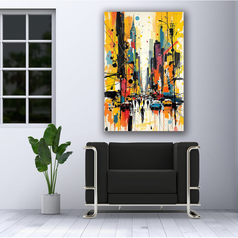 Downtown Rush Hour, 48" H x 32" W
