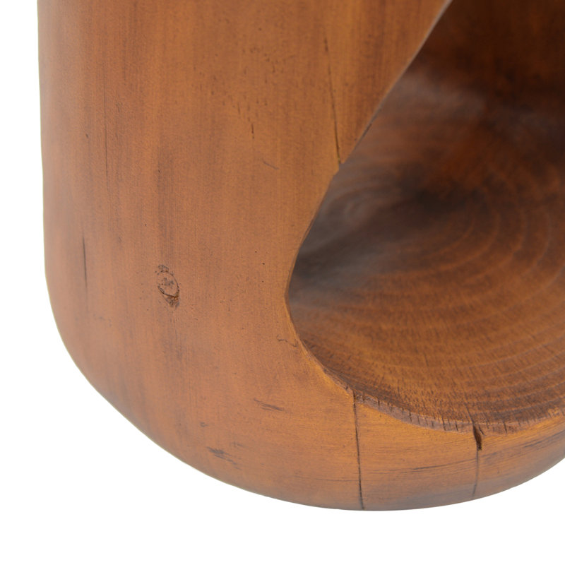 Table d'appoint creuse MGO avec texture semblable au bois pour une utilisation intérieure et extérieure, durable et élégante