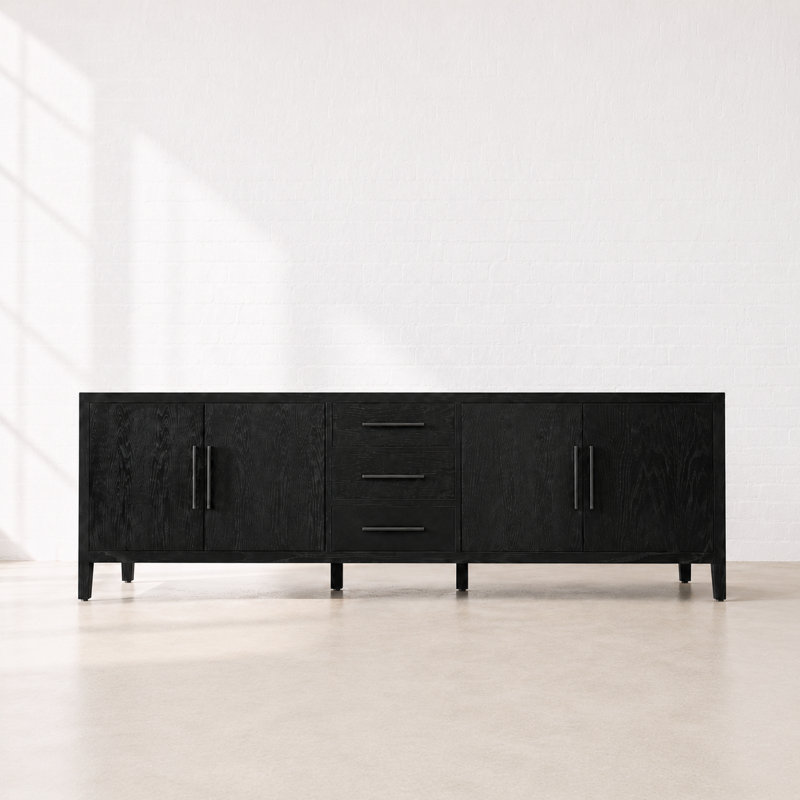 Alexandre 94" Solid Wood Sideboard, Black