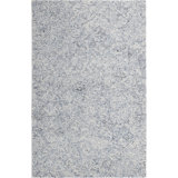 Barranco Hand Tufted Wool Blue/White Area Rug