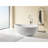 63" Freestanding Luxury Soaking Bathtub In Stone Resin, Matte White, Center Drain, Comfortable Relaxing Zone, Low - Maintenance Resin Bathtub, Wide Stretch Room, Heat Retention, Quick Drain