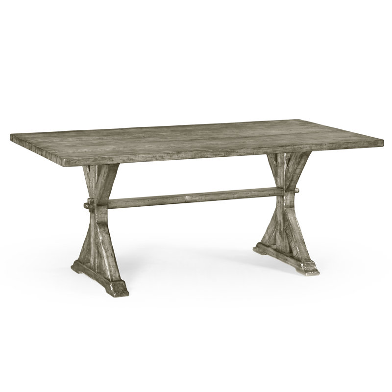 Casually Country Walnut Wood Dining Table, 72" L x 38" W, Dark Ale