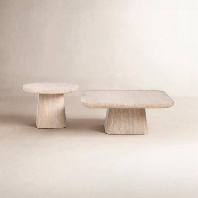 Rodrigues Coffee Table Set-Golden Travertine