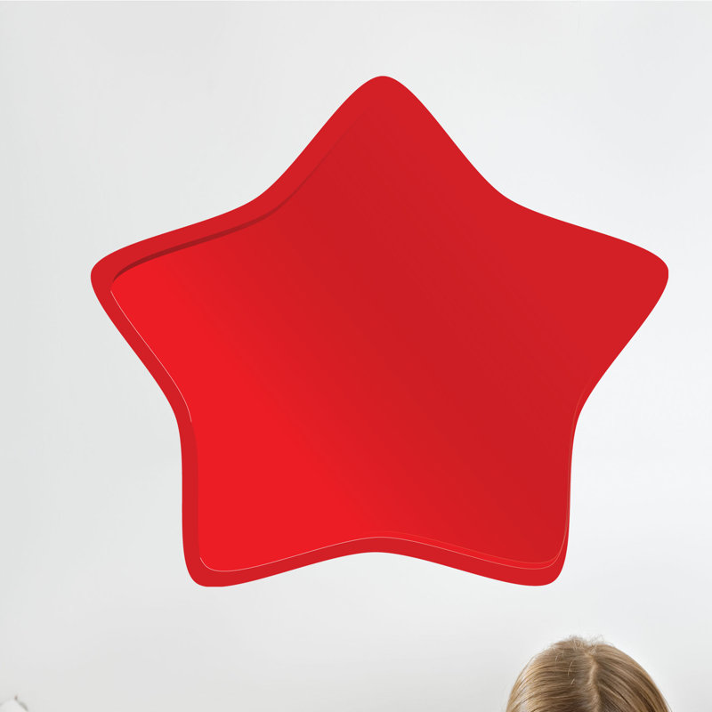 Adhésif décoratif étoile douce, H 32 po x l 36 po, Rouge
