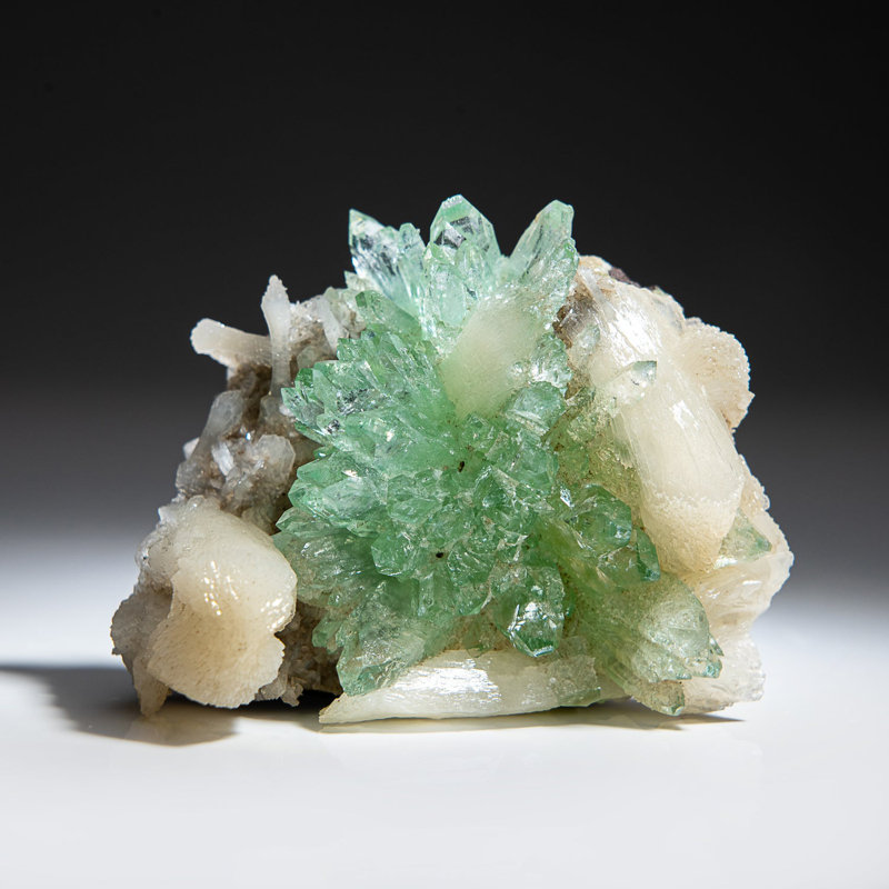 Green Fluorapophyllite from Pashan Hill Quarry, Poona District, Maharashtra, India