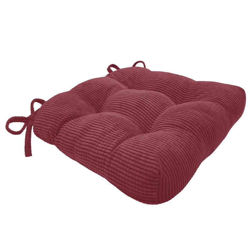 Outdoor 3'' Dining Chair Chair Pad, Red