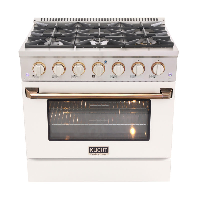 Professional Range 36" 5.2 cu.ft. Freestanding, Liquid Propane, White