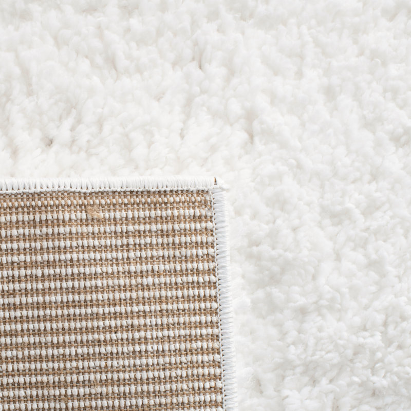 Montelongo Solid Colour Area Rug, Rectangle 160 x 229cm, White