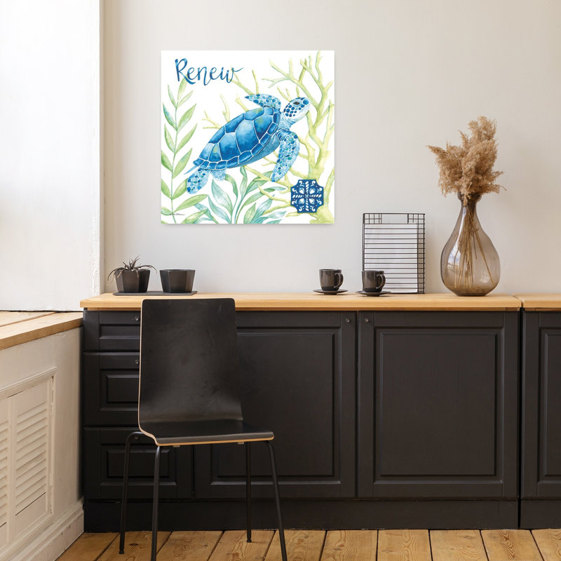 «Seaside Renew», art contemporain de l'océan côtier, H 18 po x l 18 po