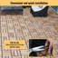 Carreaux de terrasse entrelacés à motif rayé-116437083