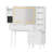  47.2'' Modern Fluted Makeup Vanity Desk With LED Mirror-2039961483