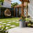 13 in. Medium Concrete Gray(Upgraded Interior) Cement Tall Round Planter / Pot Cylindrical Planter with Drainage Hole-75778887-88276028