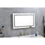Miroir de salle de bain à DEL avec avant et rétroéclairage, miroir de meuble-lavabo mural, anti-buée, mémoire, 3 couleurs, réglable en continu-815682845