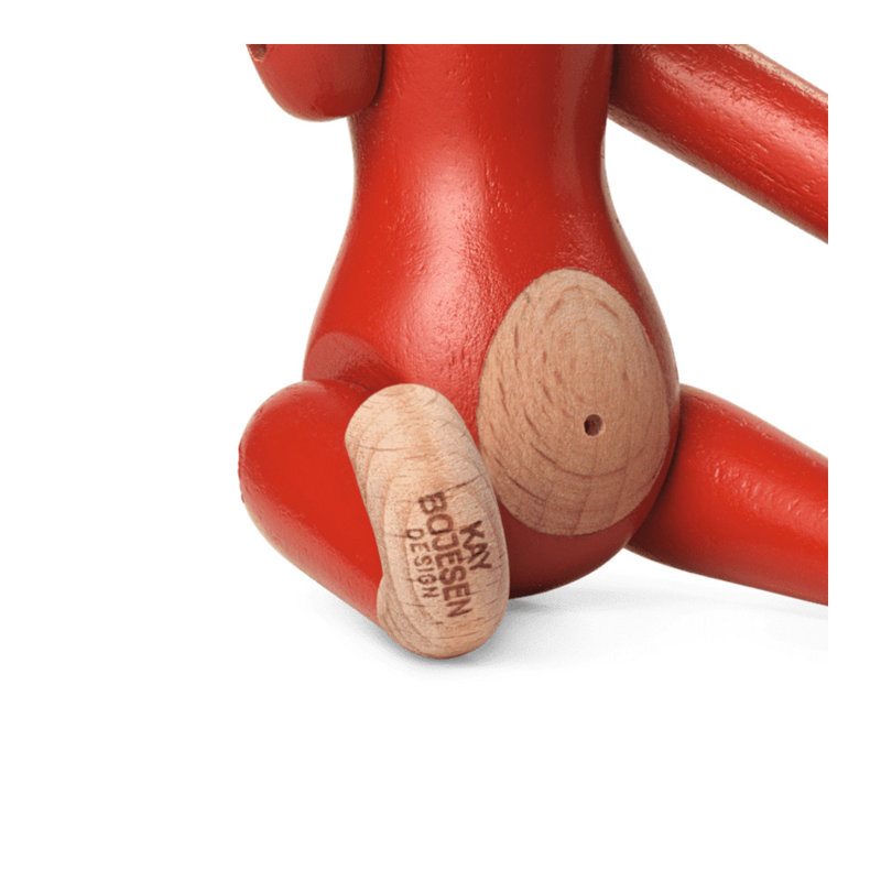 Mini Monkey Figurine, Vintage Red