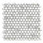 Carreau de mosaïque rond en verre 12 po x 12 po Eterna Penny-108486605