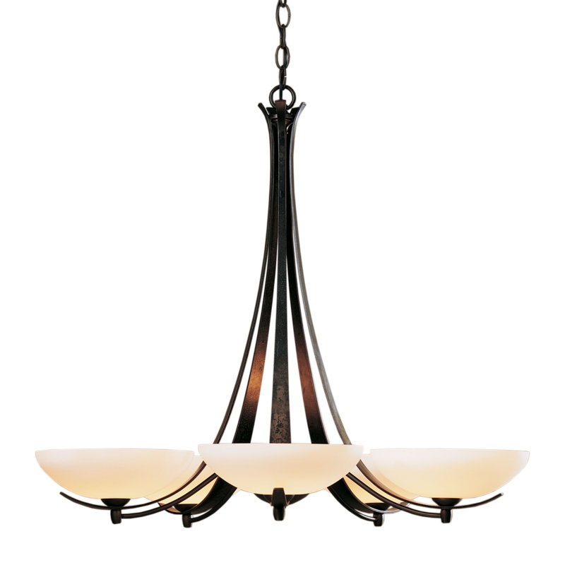 Aegis 5 - Light Shaded Classic/Traditional Chandelier, Dark Smoke