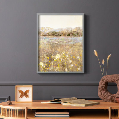 «Honey Meadow», reproduction encadrée - bois massif