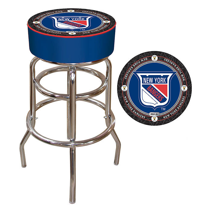 Tabouret de bar pivotant 31 po NHL Montreal Canadian, Rangers de New York - rétro