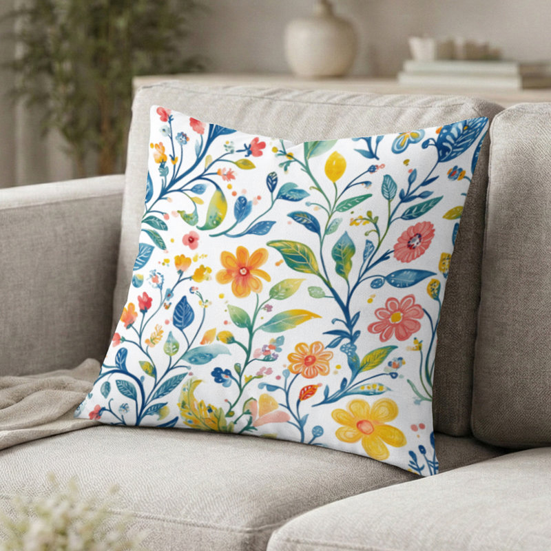 Coussin décoratif Boho, H 16 po x l 16 po