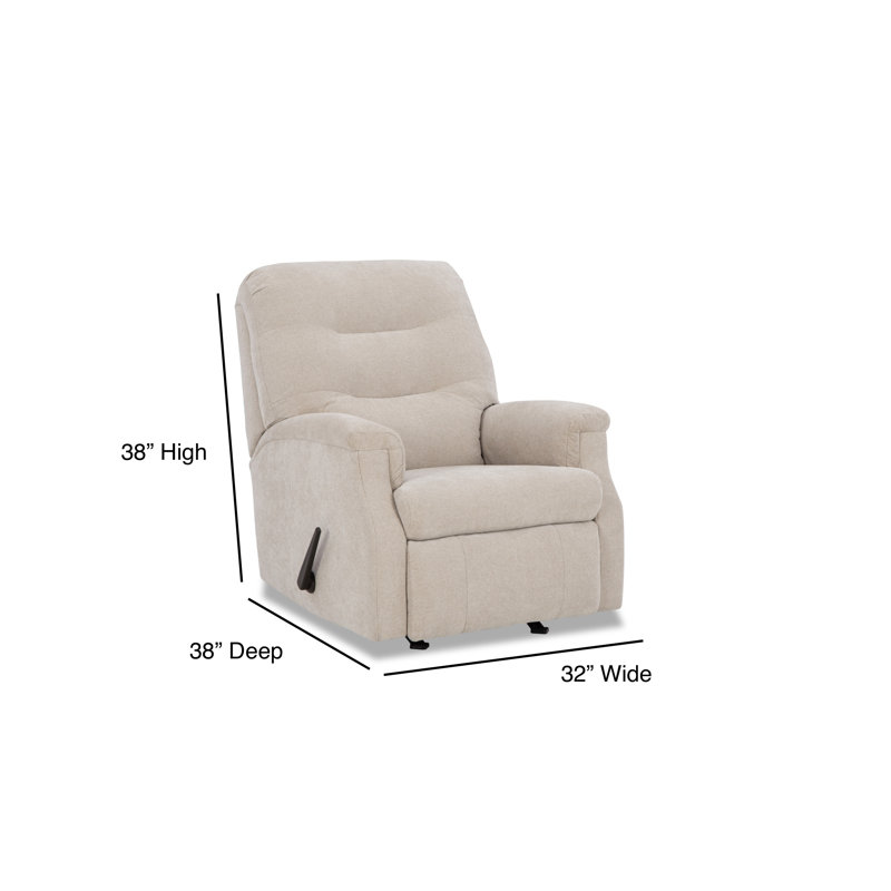 Catella Small Scale Rocker Recliner, Tan