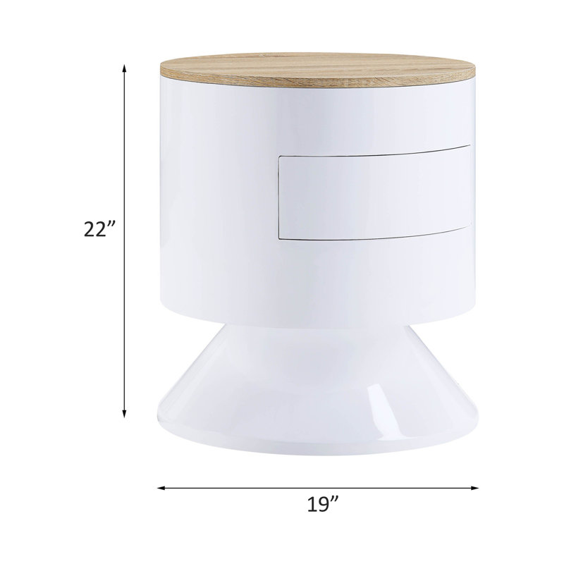 Otith Accent Table with Display and Utility Function