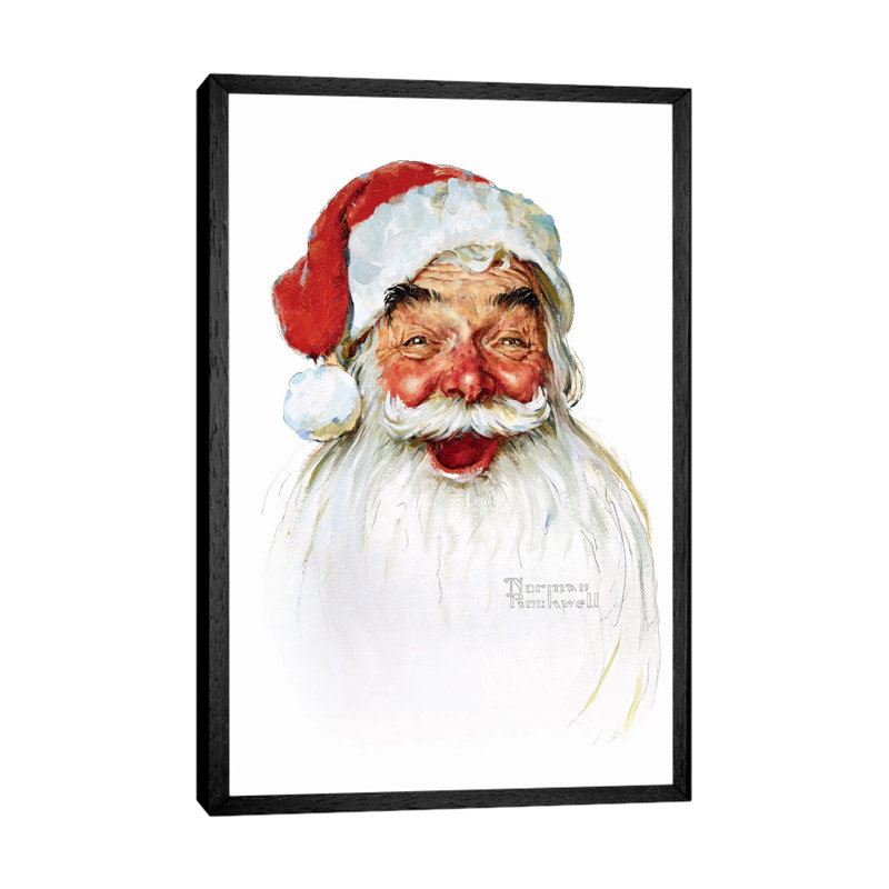 Norman Rockwell - Print on Canvas, 66.04 cm H x 45.72 cm W, Black Framed