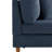 Seemab Upholstered Navy Corduroy Armchair with Pillow Back, One Arm Single Chair Module Part For Sectional Sofa-1055533245