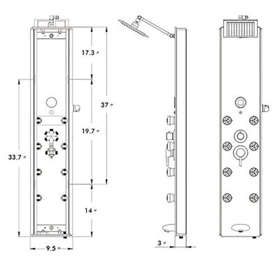 Panneau de douche BathSelect Elegant